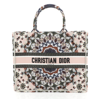 Christian Dior Book Tote Multicolor Embroidered Canvas 