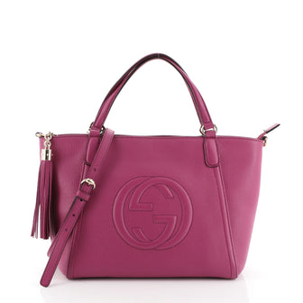 Gucci Soho Convertible Top Handle Bag Leather Small