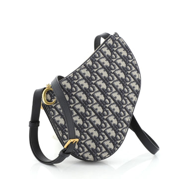 Christian Dior Saddle Triple Zip Crossbody Clutch Oblique Canvas 