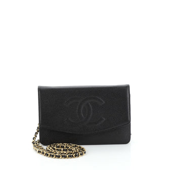 Chanel Vintage Timeless Wallet on Chain Caviar 