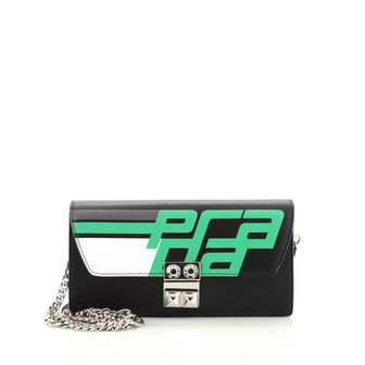 Prada Elektra Wallet on Chain Printed Leather 