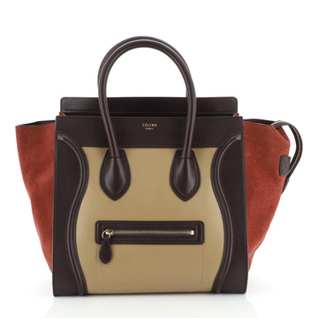Celine Tricolor Luggage Bag Leather Mini