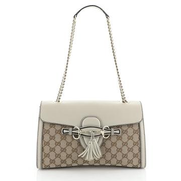 Gucci Emily Chain Flap Bag GG Canvas Medium