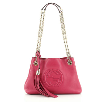 Gucci Soho Chain Strap Shoulder Bag Leather Mini
