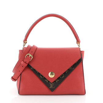 Louis Vuitton Double V Handbag Calfskin and Monogram Canvas 