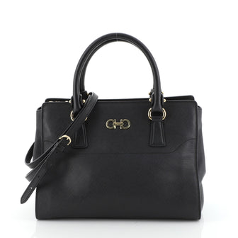Salvatore Ferragamo Beky Handbag Saffiano Leather Small