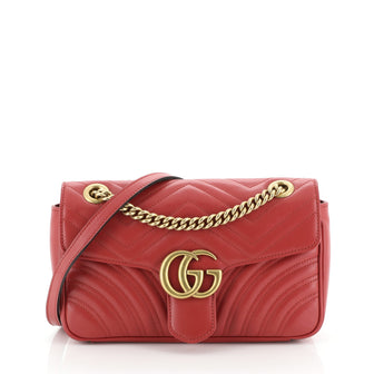 Gucci GG Marmont Flap Bag Matelasse Leather Small