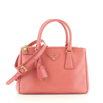 Prada Double Zip Lux Tote Saffiano Leather Mini