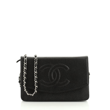 Chanel Vintage Timeless Wallet on Chain Caviar 