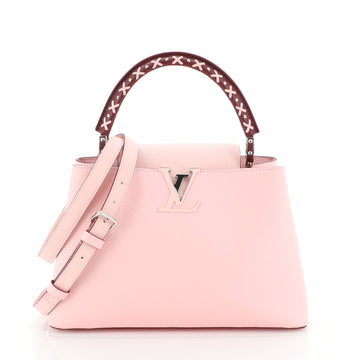 Louis Vuitton Capucines Handbag Leather with Whipstitch Detail PM