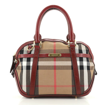 Burberry Bridle Orchard Bag House Check Canvas Small