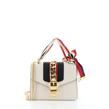 Gucci Sylvie Chain Shoulder Bag Leather Mini