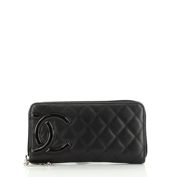 Chanel Cambon Zippy Wallet Quilted Lambskin Long