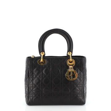 Christian Dior Vintage Lady Dior Bag Cannage Quilt Lambskin Medium