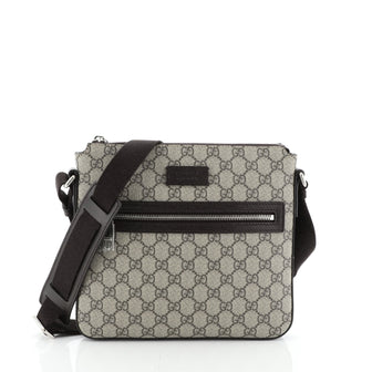 Gucci Front Zip Messenger GG Coated Canvas Small