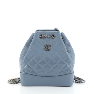 Chanel Gabrielle Backpack Quilted Goatskin and Patent Small