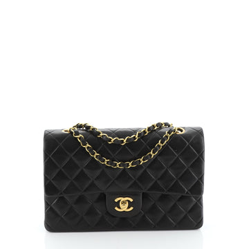 Chanel Vintage Classic Double Flap Bag Quilted Lambskin Medium