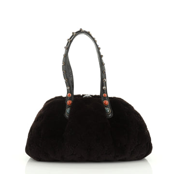 Louis Vuitton Demi Lune Handbag Monogram Mink 