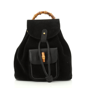 Gucci Vintage Bamboo Backpack Suede Mini