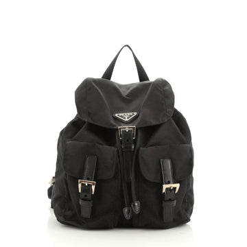 Prada Double Front Pocket Backpack Tessuto Small