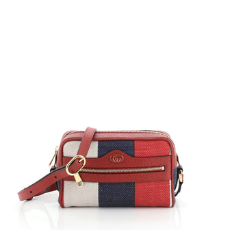 Gucci Ophidia Shoulder Bag Striped Canvas Mini