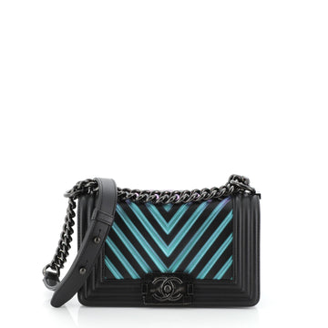 Boy Flap Bag Chevron Painted Calfskin Small