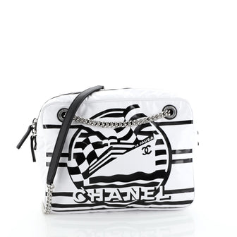 Chanel La Pausa Bay Camera Case Bag Printed Vinyl Small Black 180860177