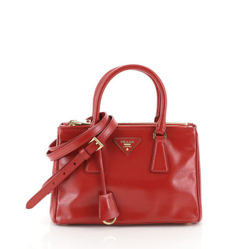 Prada Double Zip Lux Tote Vernice Saffiano Leather Mini