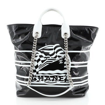 La Pausa Bay Shopping Tote Printed Vinyl Large