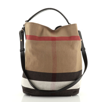 Burberry Ashby Handbag House Check Canvas Medium