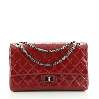 Chanel Reissue 2.55 Flap Bag Quilted Patent Caviar 226