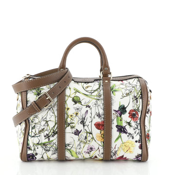 Gucci Convertible Boston Bag Blooms Print GG Coated Canvas Medium