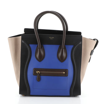 Celine Tricolor Luggage Bag Leather Mini