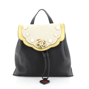 Gucci Pearly Peony Backpack Leather Medium