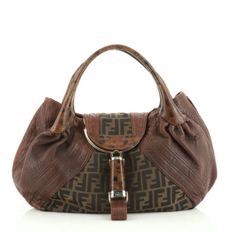 Tortoise Spy Bag Zucca Canvas and Leather