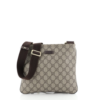 Gucci Zip Top Messenger Bag GG Coated Canvas Small