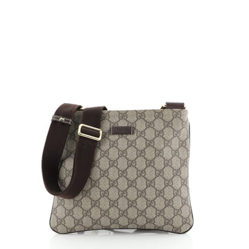 Gucci Zip Top Messenger Bag GG Coated Canvas Small