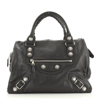 Balenciaga Brief Giant Studs Bag Leather 