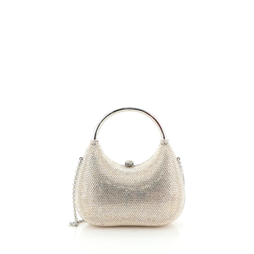 Judith Leiber Chain Handle Minaudiere Crystal Small