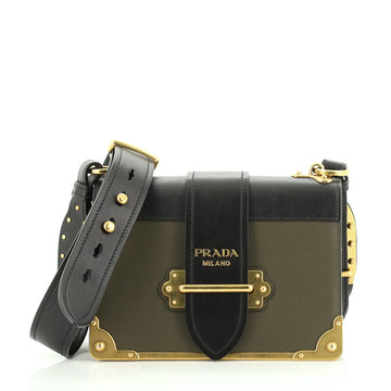 Prada Cahier Crossbody Bag City Calf and Saffiano Leather Small