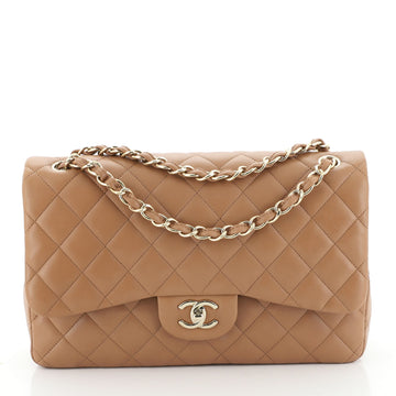 Chanel Classic Double Flap Bag Quilted Lambskin Jumbo
