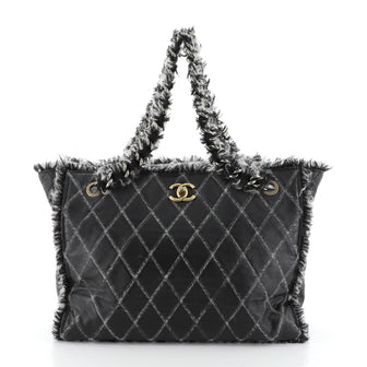 Chanel Tweedy Tote Quilted Leather Large