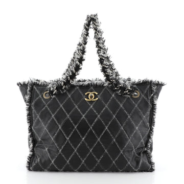 Chanel Tweedy Tote Quilted Leather Large