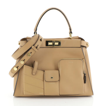 Fendi Peekaboo Utility Bag Leather Regular