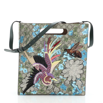 Gucci XL Tote Blooms Print Embroidered GG Coated Canvas Medium