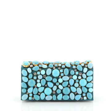 Prada Raso Pietre Clutch Embellished Satin 