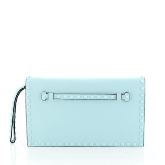 Valentino Rockstud Flap Clutch Leather 