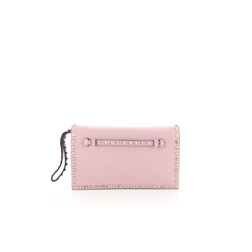 Valentino Rockstud Flap Clutch Leather 