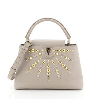 Louis Vuitton Capucines Handbag Studded Leather PM