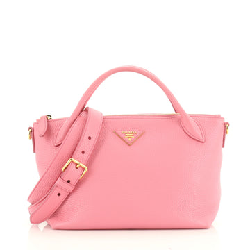 Prada Convertible Top Handle Satchel Vitello Daino Small
